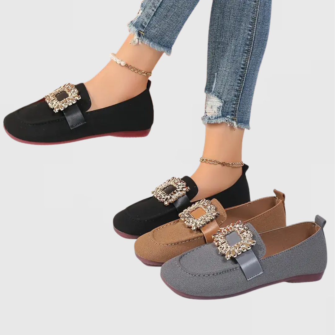 Women's Slip On Loafers Square Toe