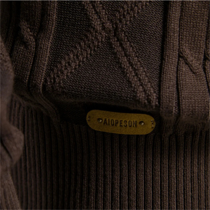 Men's Cable Knit Cardigan Button Front