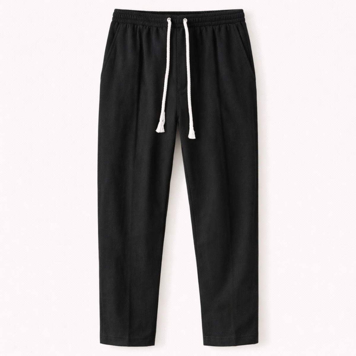 Men's Linen Blend Loose Fit Drawstring Pants Lightweight - Fashinoza
