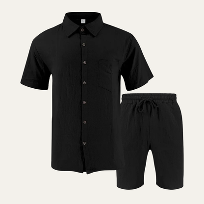 Kirkwood Men's Short Sleeve Shirt And Shorts Set Lightweight - Fashinoza
