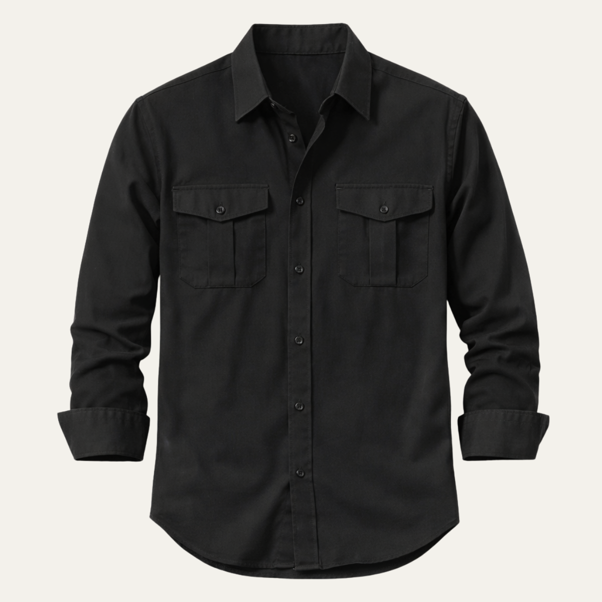 Men's Linen Double Pocket Casual Shirt - Fashinoza