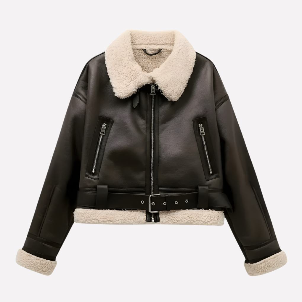 Women's Belted Hem Jacket - Fashinoza