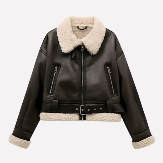 Women's Belted Hem Jacket - Fashinoza