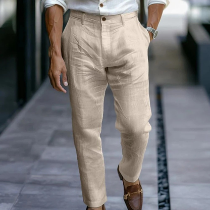 Men's Casual Beach Trousers Ankle Length with Pockets