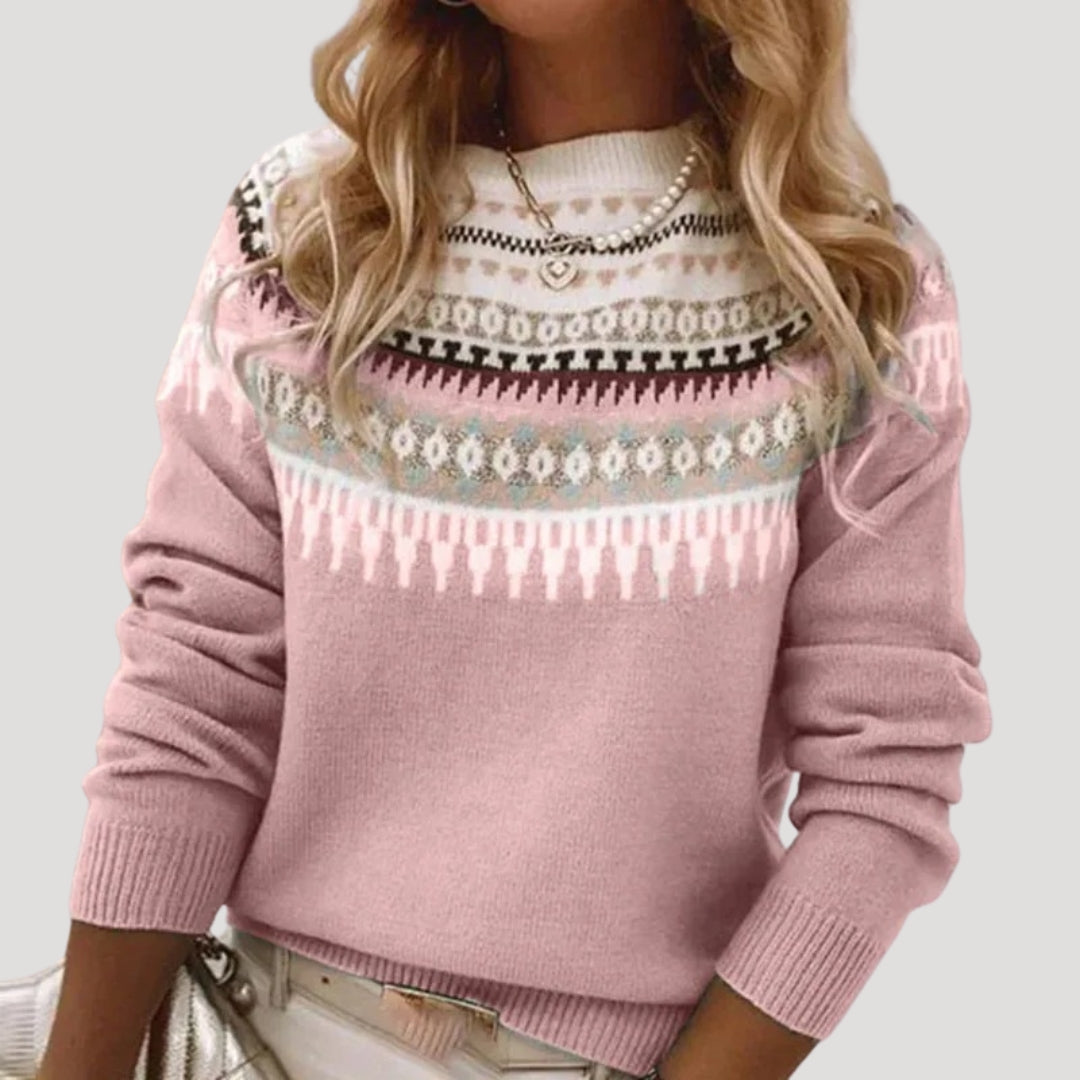 Jessica | Women’s Spring Patterned Pullover Sweater