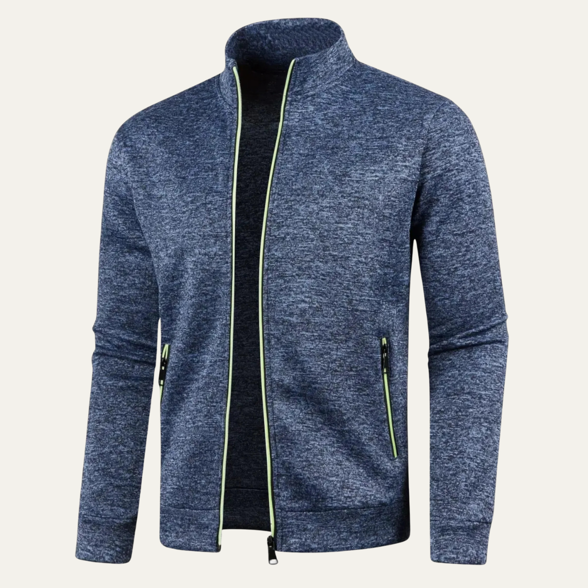 Men's Classic Knit Zip Up Jacket - Fashinoza