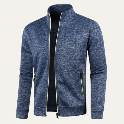 Men's Classic Knit Zip Up Jacket - Fashinoza