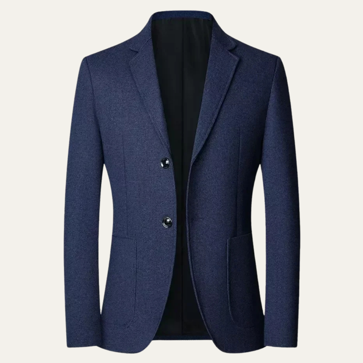 Men's Single Breasted Blazer Smart Casual Wool Navy