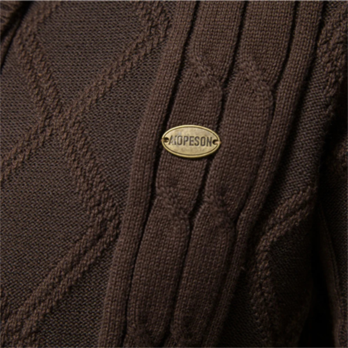 Men's Cable Knit Cardigan Button Front