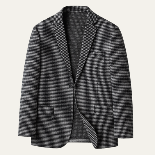 Men's Checkered Business Jacket - Fashinoza