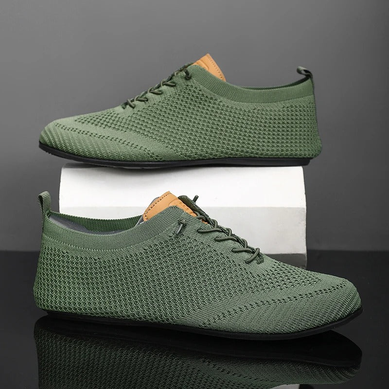 Men's Slip On Shoes Knit Low Lace Detail
