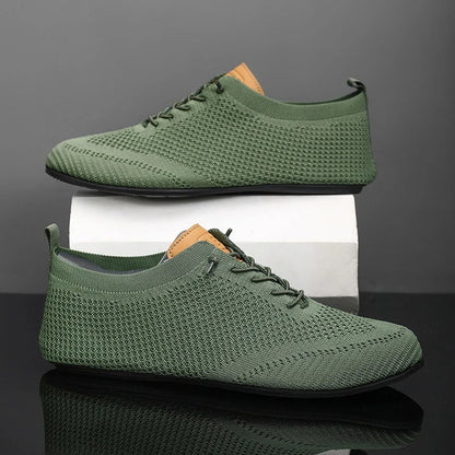 Men's Slip On Shoes Knit Low Lace Detail