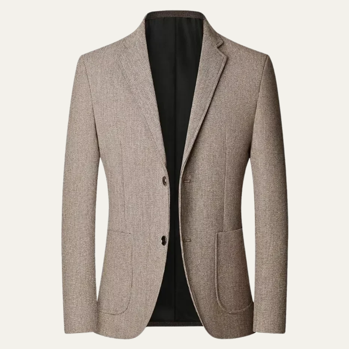 Men's Single Breasted Blazer Smart Casual Wool Navy - Fashinoza
