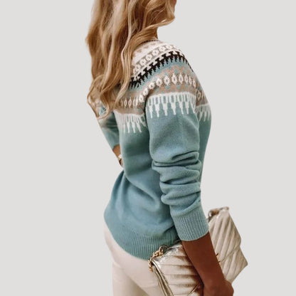 Jessica | Women’s Spring Patterned Pullover Sweater