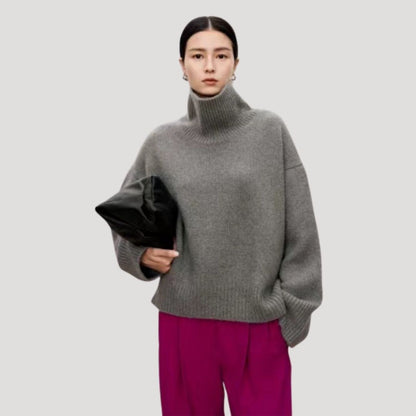 Fiona | Women’s Spring Relaxed Turtleneck Sweater