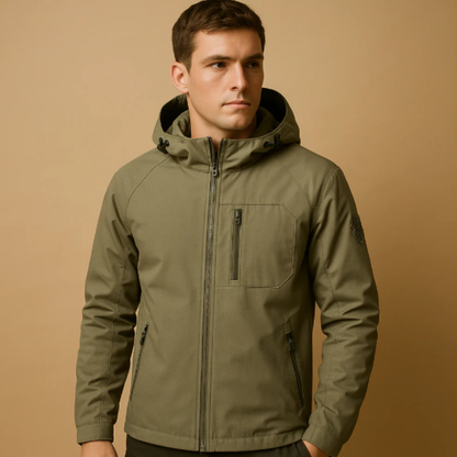 Men's Waterproof Hooded Windbreaker Jacket Lightweight