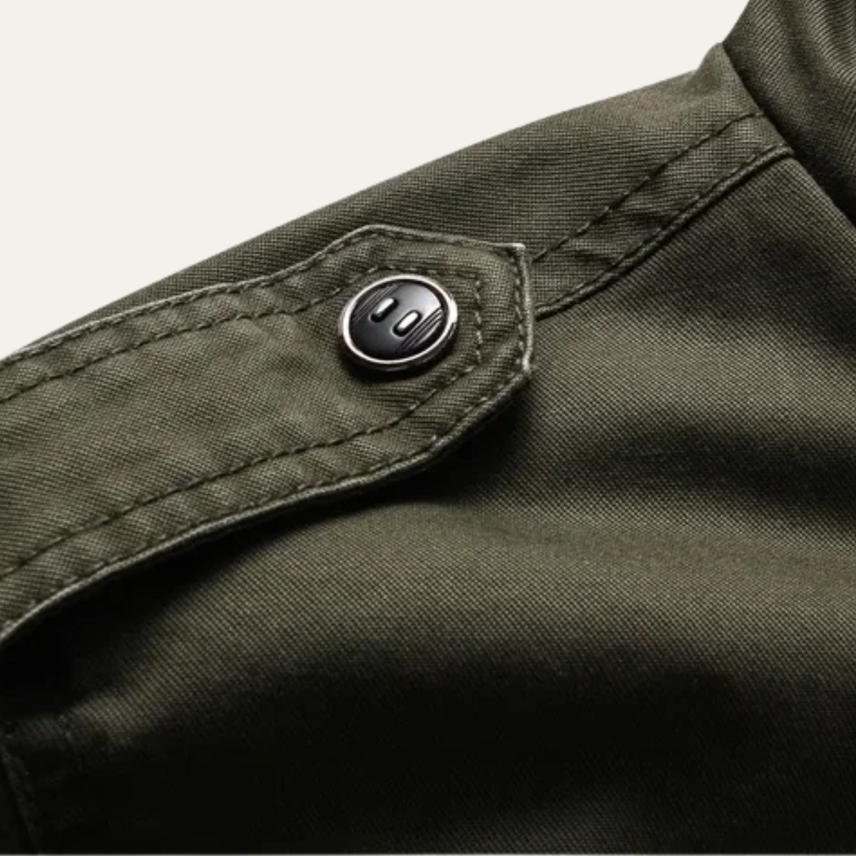 Men's Military Jacket Stand Collar Pockets