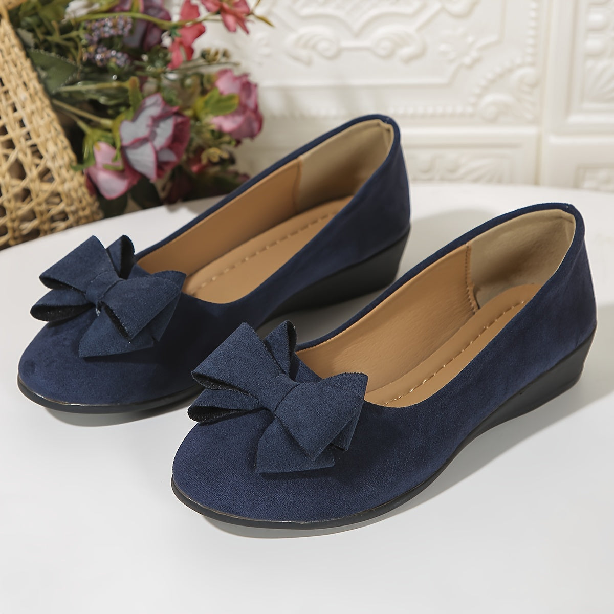 Women's Round Toe Ballet Flats Slip-On Shoes