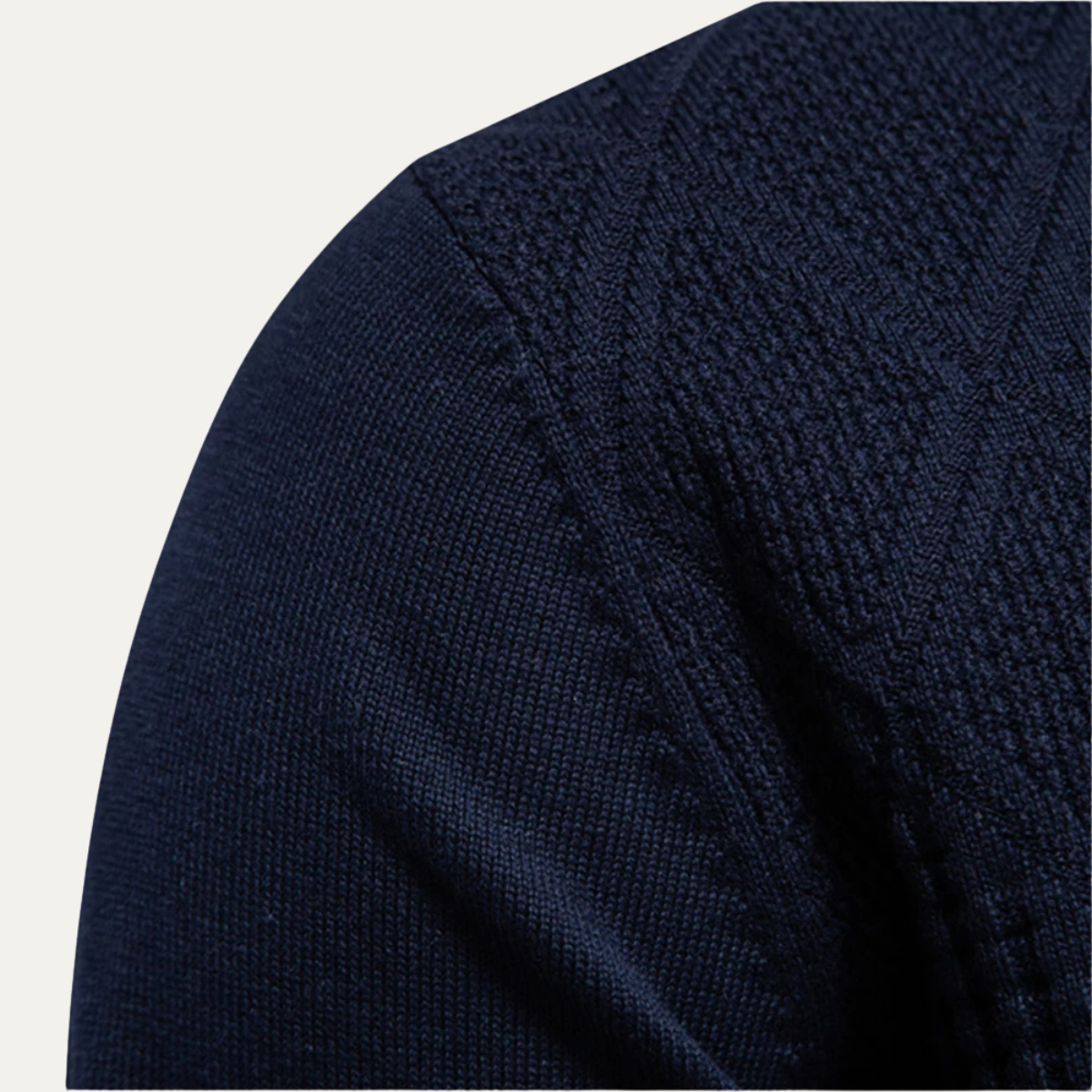 Men's Diamond Pattern Polo Sweater Knit