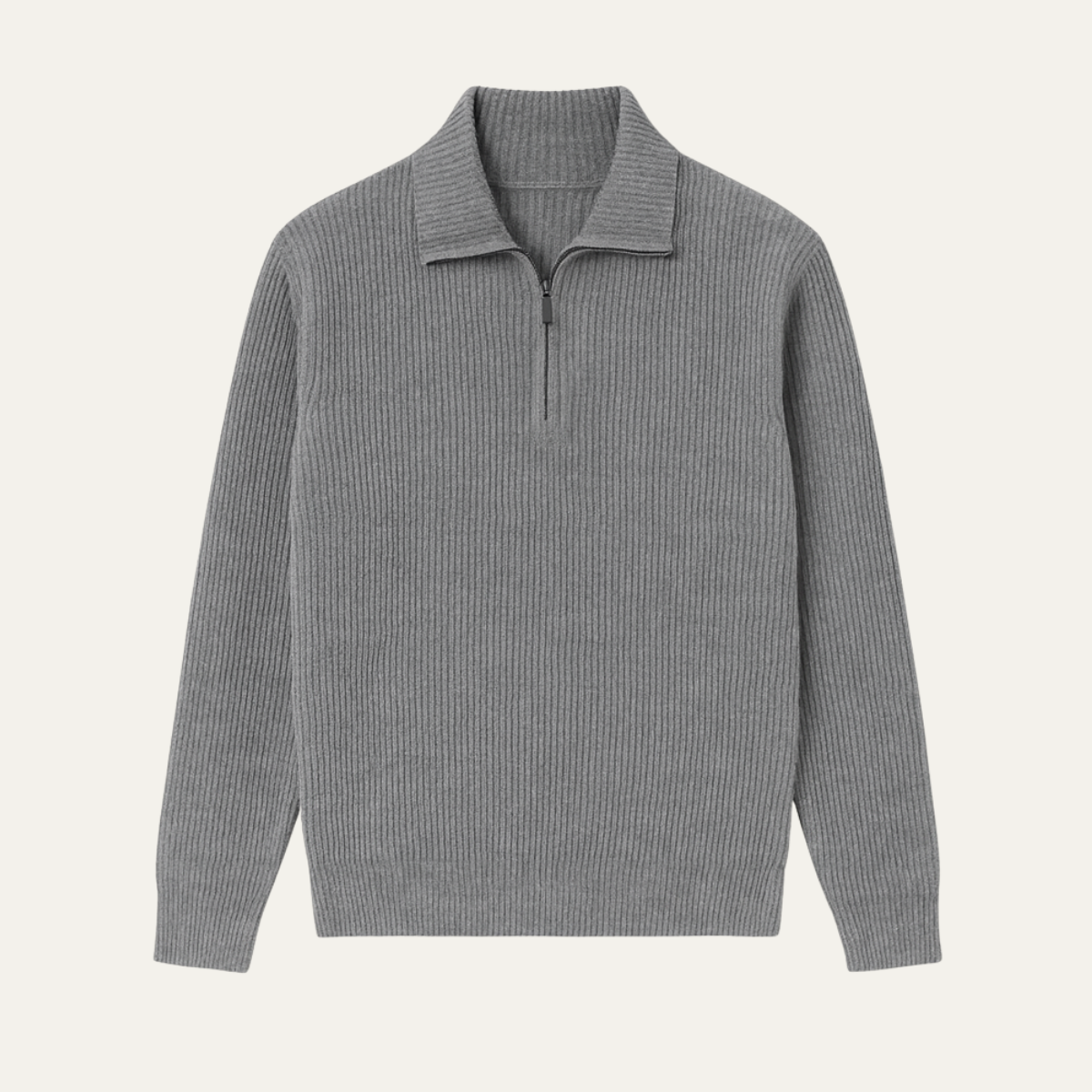 Wendover Men's Knitted Quarter Zip Sweater - Fashinoza