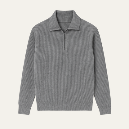 Wendover Men's Knitted Quarter Zip Sweater - Fashinoza