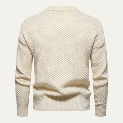 Men's Cable Knit Round Neck Sweater