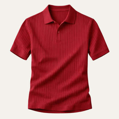 Men's Stretch Polo Shirt Ribbed Summer - Fashinoza