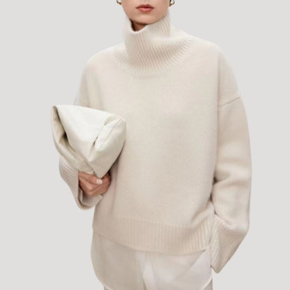Fiona | Women’s Spring Relaxed Turtleneck Sweater