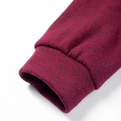 Men's Fleece Sweater Elbow Patches Stand Collar