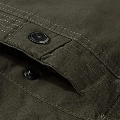 Mens Thermal Military Jacket Fleece Lined Zip Up