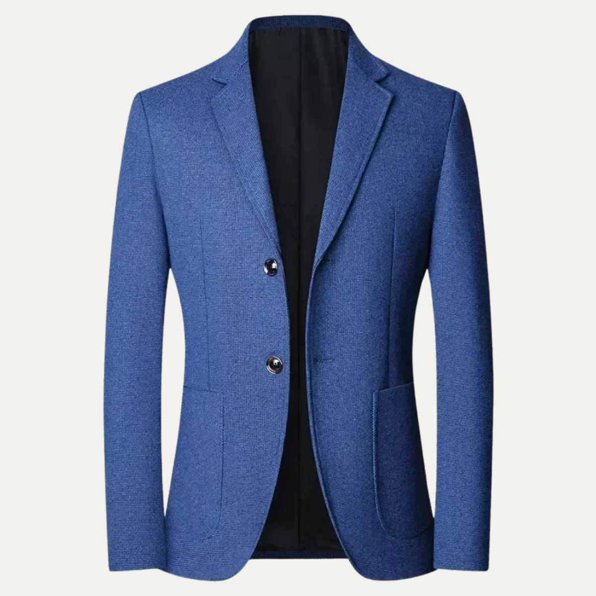 Men's Single Breasted Blazer Smart Casual Wool Navy