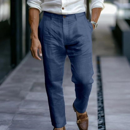 Men's Casual Beach Trousers Ankle Length with Pockets