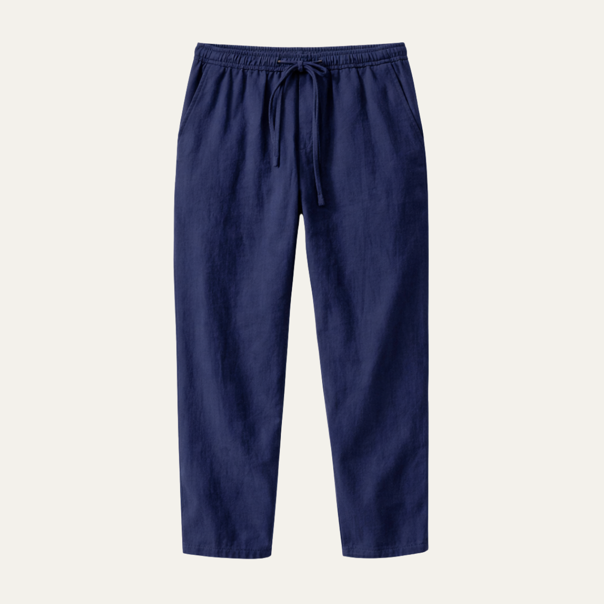 Mens Lightweight Cotton Linen Pants Breathable Drawstring - Fashinoza