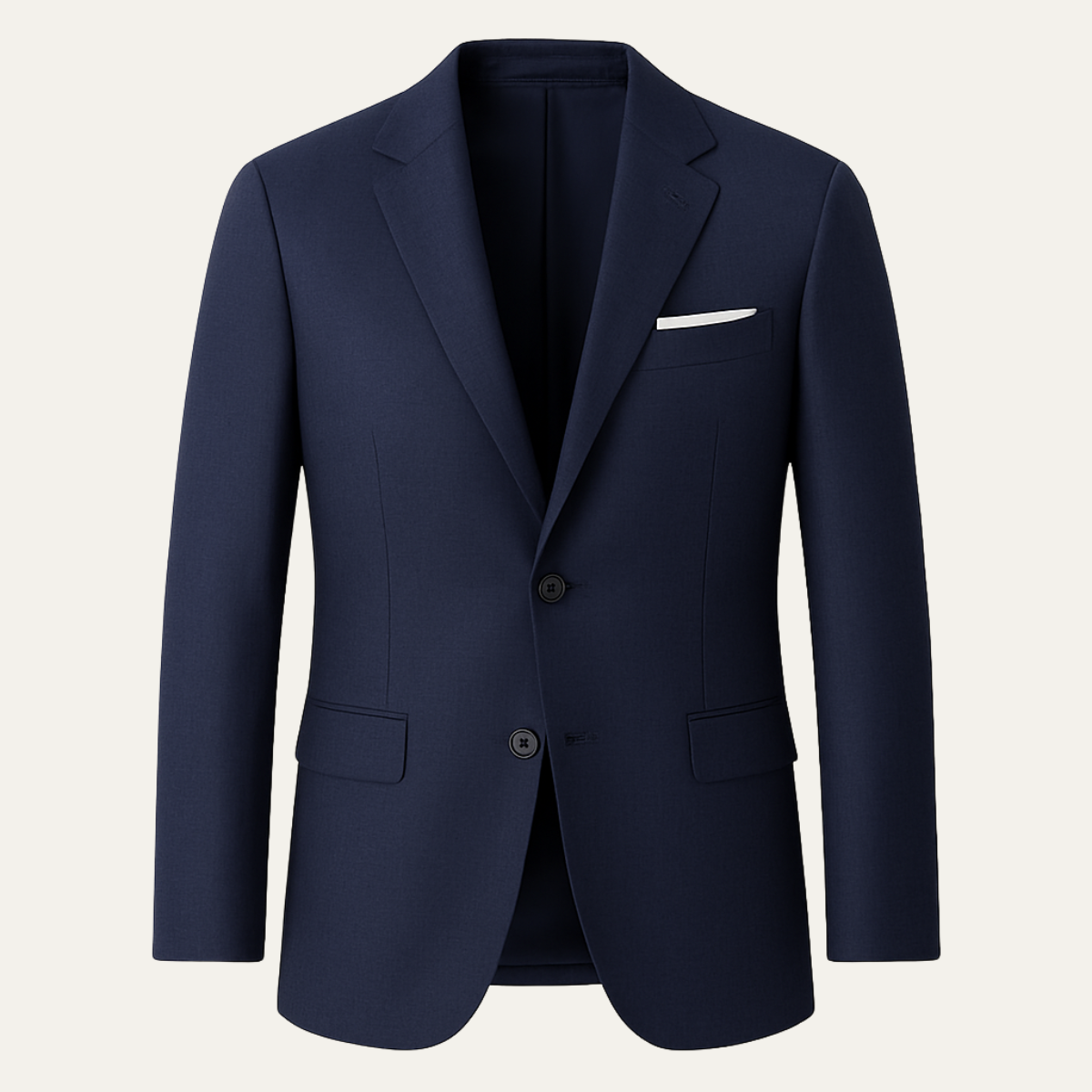 Men's Navy Blue Slim Fit Blazer Suit Set