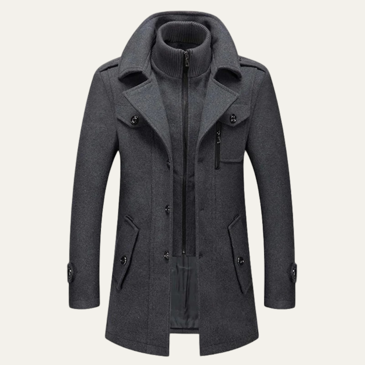 Men's Smart Winter Zip Jacket - Fashinoza