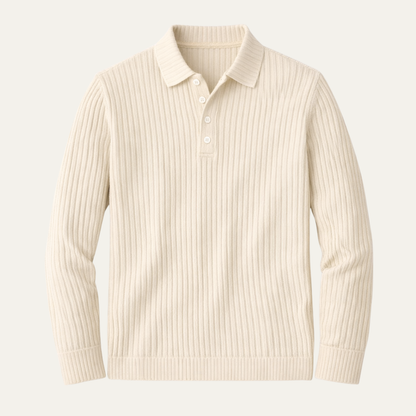 Men's Ribbed Polo Shirt - Fashinoza