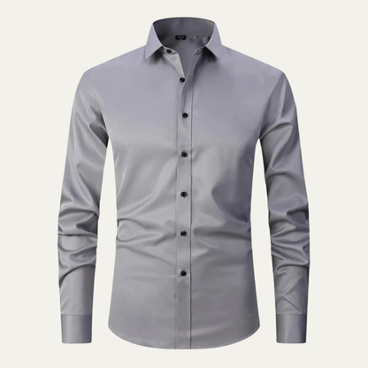 Men's Classic Dress Shirt Cotton Button Up White