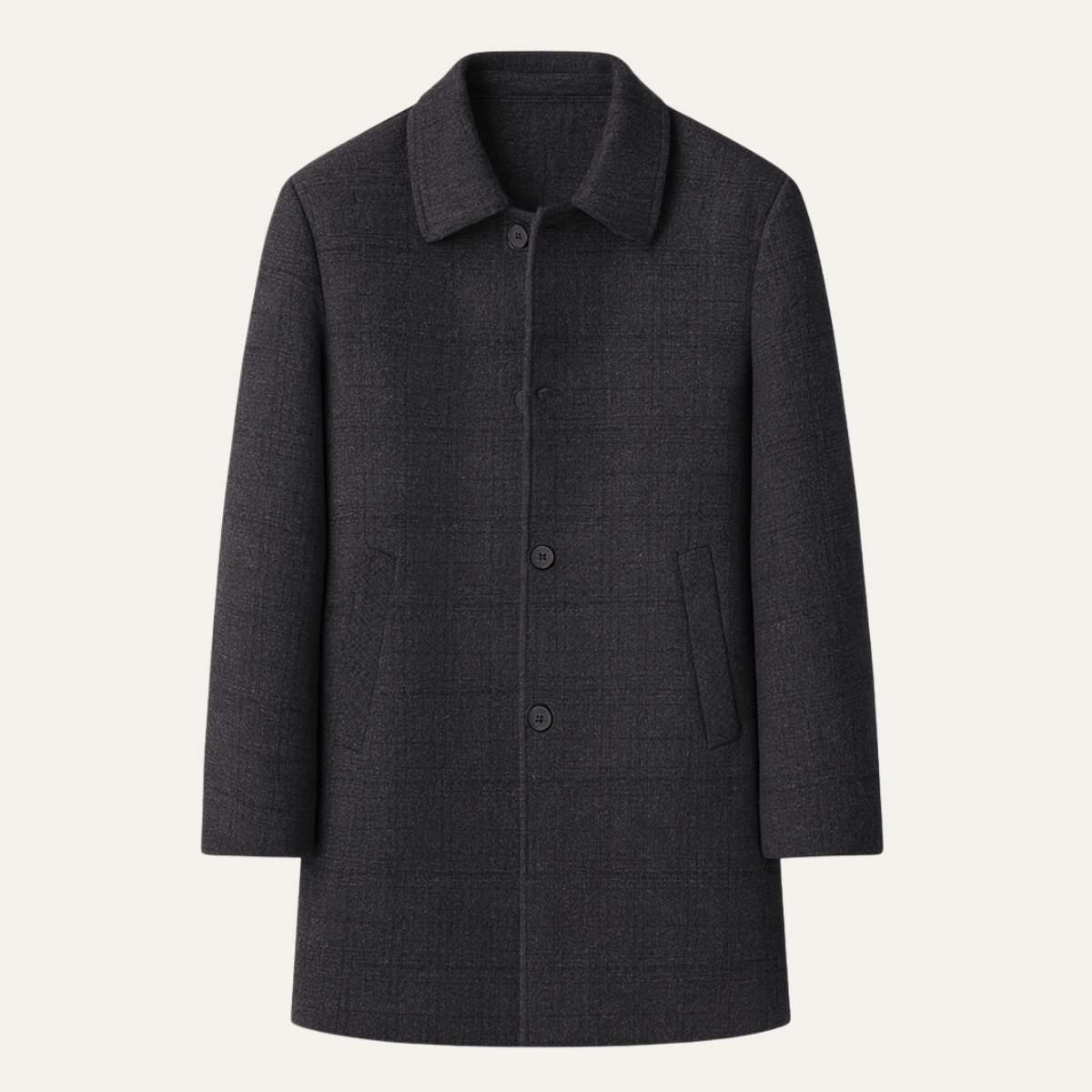 Men's Plaid Coat Warm Elegant Wool - Fashinoza