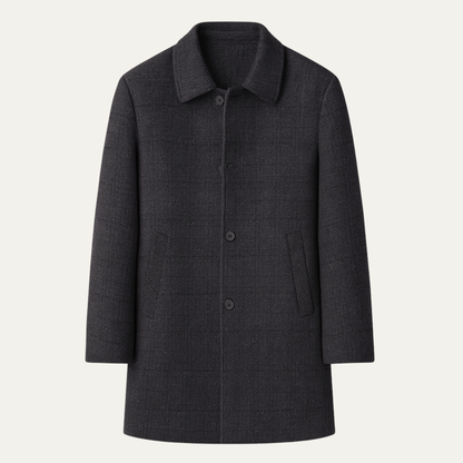Men's Plaid Coat Warm Elegant Wool - Fashinoza
