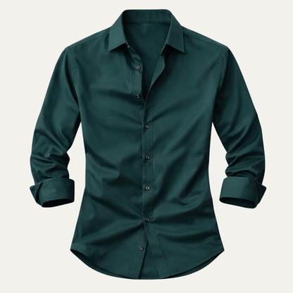 Men's Slim Fit Stretch Button Down Shirt - Fashinoza