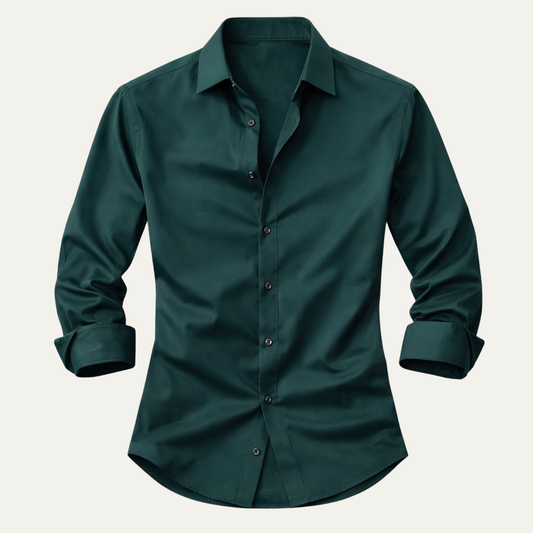 Men's Slim Fit Stretch Button Down Shirt - Fashinoza