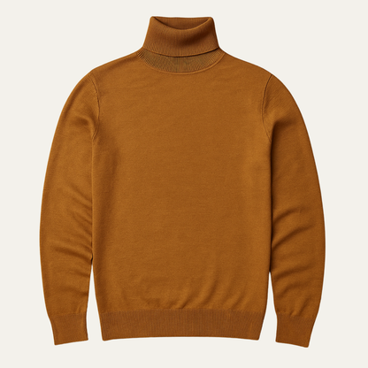 Men's Slim Fit Knitted Turtleneck Sweater - Fashinoza
