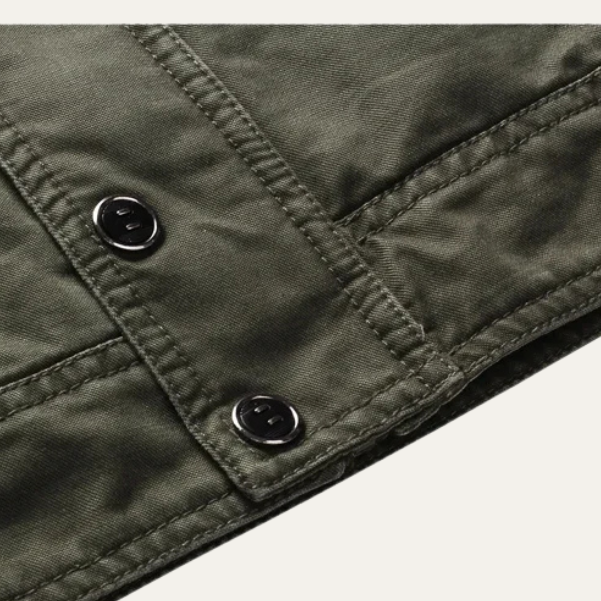 Men's Military Jacket Stand Collar Pockets