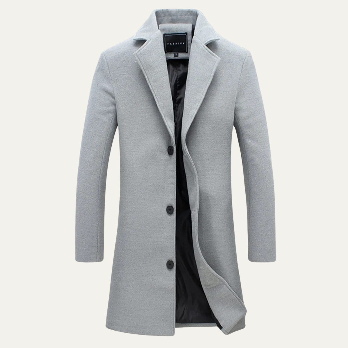 Men's Wool Blend Slim Fit Overcoat - Fashinoza