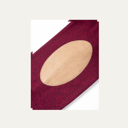 Men's Fleece Sweater Elbow Patches Stand Collar