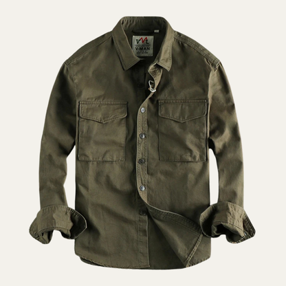 Men's Canvas Cargo Jacket Vintage Style