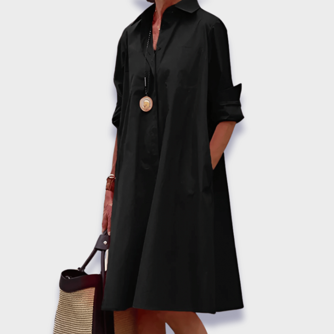 Women's Color Block Mini Dress Long Sleeves