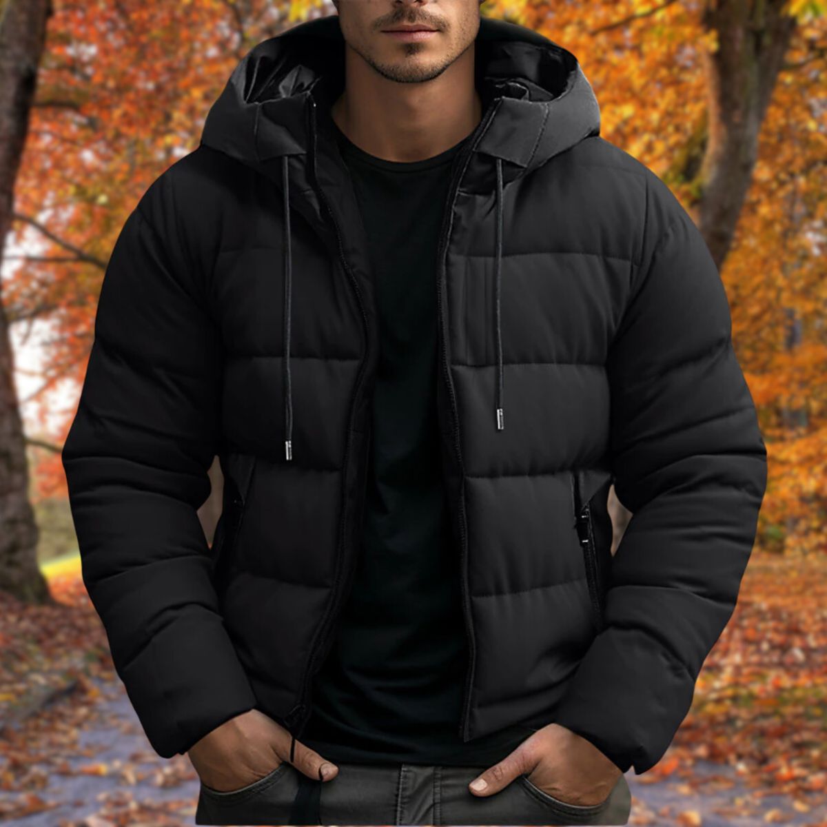 Men’s Hooded Quilted Puffer Jacket
