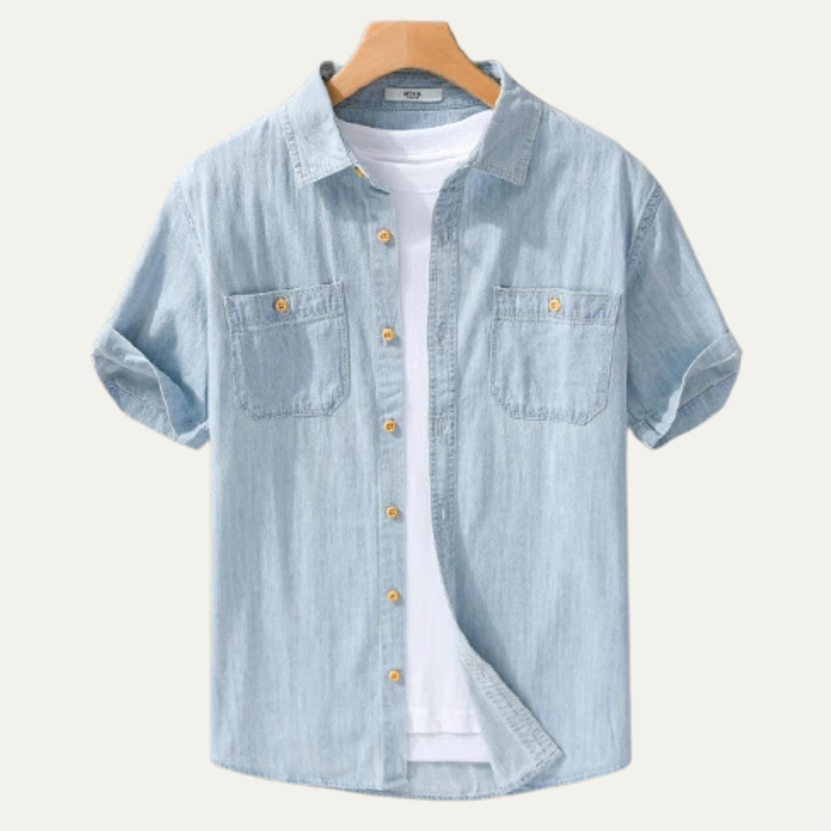 Men's Denim Cotton Shirt Blue