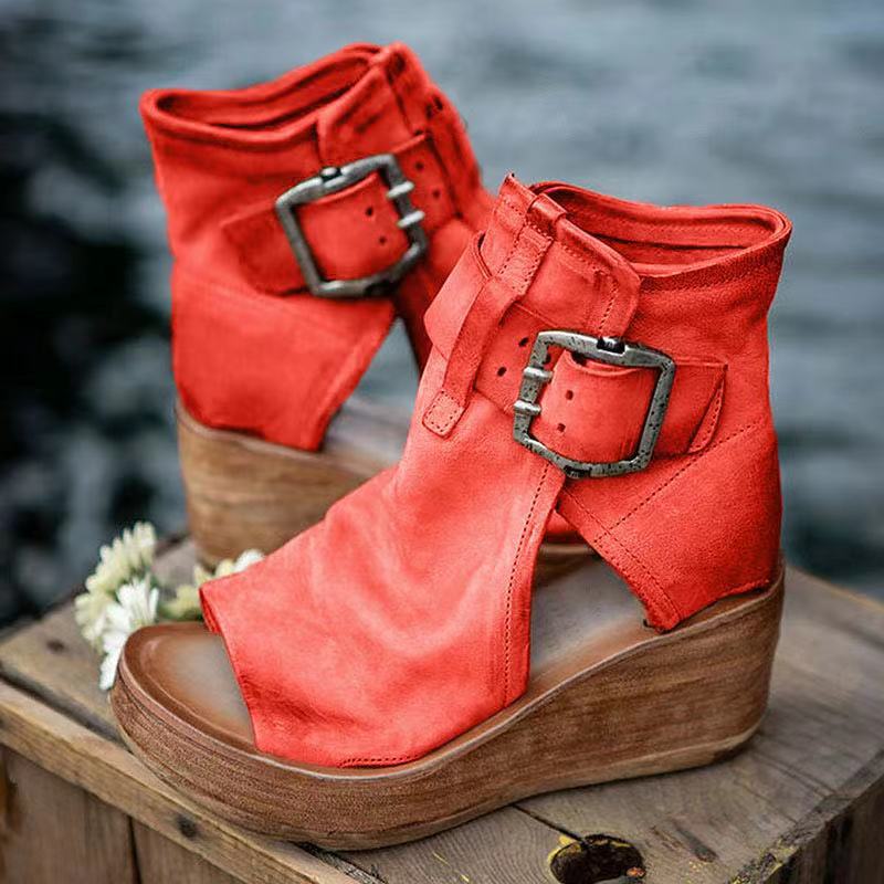 Women's Ankle Strap Sandals Buckle Closure